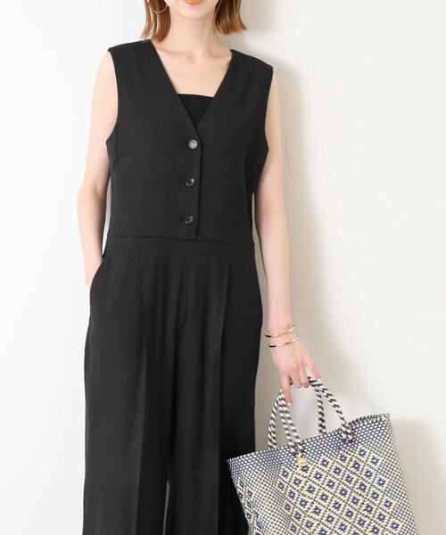 最終価格 極美品 スローブイエナ SLOBE IENA オールインワン SLOBE IENA 「SLOBE IENA」 オールインワン 36 ブラック