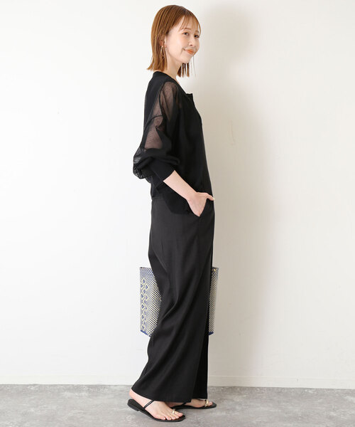 【新品•未使用】【定価9,900円】SLOBE IENA ブラック　スヌード　黒 SLOBE IENA（スローブイエナ）の「《追加》ファインウール
