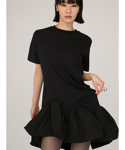 美品【エキプモン】カシミヤミニワンピース黒XS 美品【エキプモン】カシミヤミニワンピース黒XS