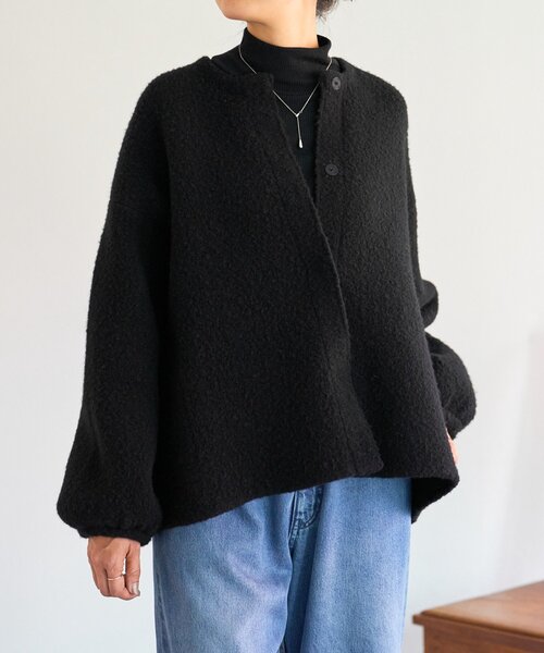 BEARDSLEY（ビアズリー） カーディガン パフ袖ニットコート レディース