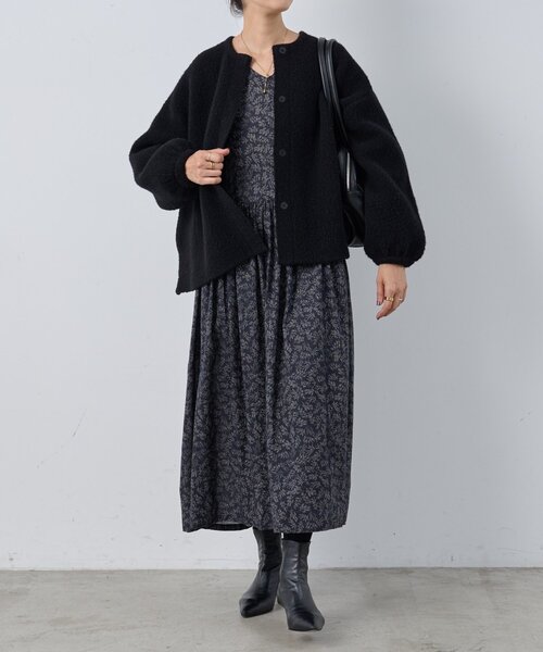 BEARDSLEY（ビアズリー） カーディガン パフ袖ニットコート レディース