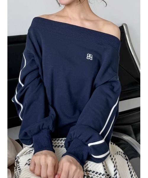 トレーナー スウェット ワンショルカットスウェット レディース NEUNA トレーナー スウェット ワンショルカットスウェット