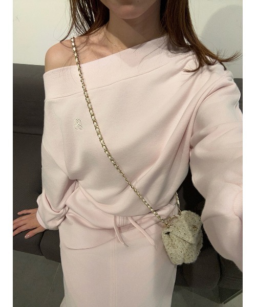 トレーナー スウェット ワンショルカットスウェット レディース NEUNA トレーナー スウェット ワンショルカットスウェット
