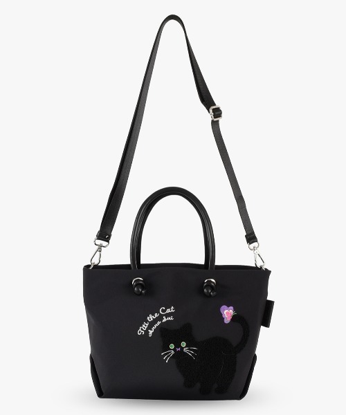 【新品　未使用】アナスイ　バッグ　ネコ　2way ANNA SUI トートバッグ デイリーTITI 2wayトートバッグ