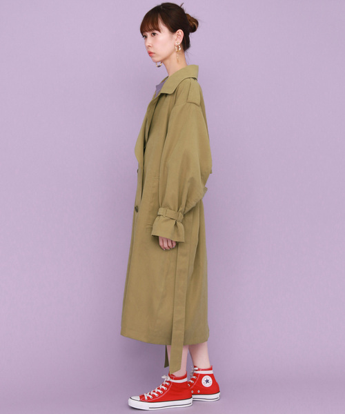 「KBF」 トレンチコート ONE ベージュ レディース_画像6