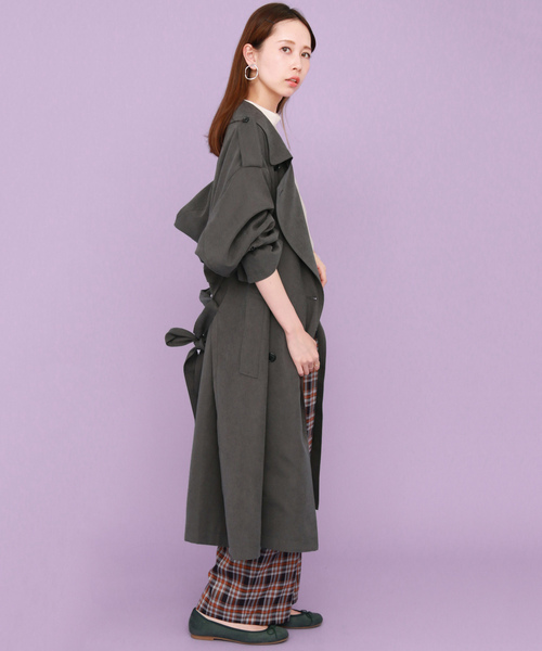 「KBF」 トレンチコート ONE ベージュ レディース_画像8