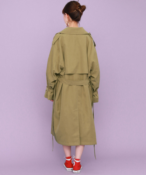 「KBF」 トレンチコート ONE ベージュ レディース_画像9