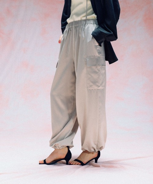 LEPSIM（レプシィム） パンツ サテンカーゴパンツ 578241 レディース