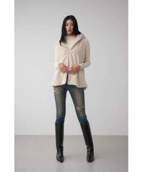 AZUL BY MOUSSY（アズールバイマウジー） ベスト ジレ フードファー