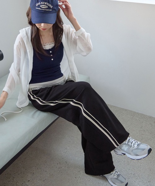 スウェットパンツ ジャージ スウェットレースワイドパンツ ワイドパンツ スウェットパンツ ジャージ ダブルレーススウェット
