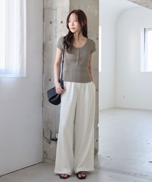 ワイドパンツ スウェットパンツ ジャージ ダブルレーススウェット