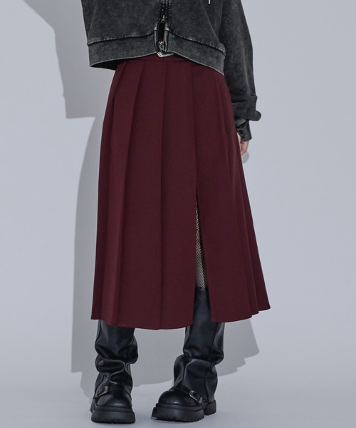 Ellno de Mavie（エルノデメヴィ） スカート スリットミディプリーツ