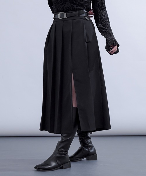 Ellno de Mavie（エルノデメヴィ） スカート スリットミディプリーツ
