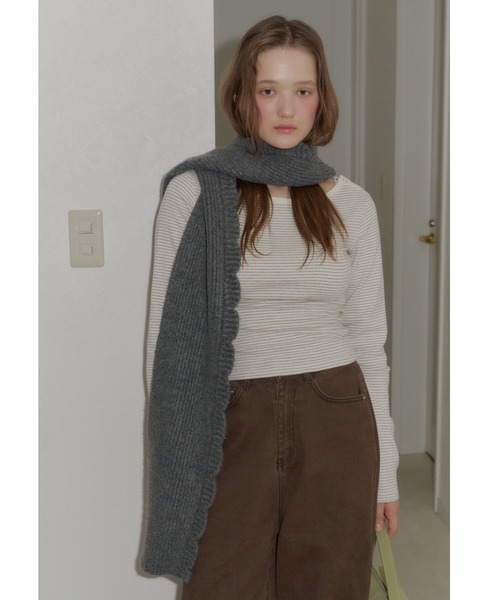 GIUNON マフラー ストール 2way scallop hood muffler / 2way