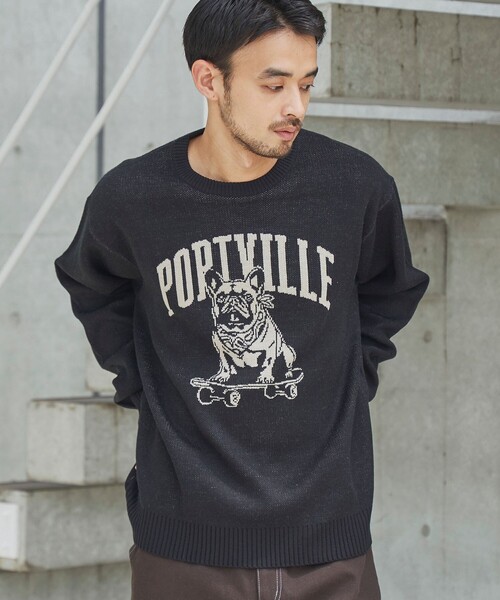 coen（コーエン） セーター ニット ドッグジャガードニットプル