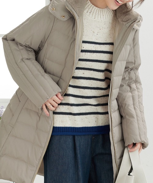 BELLUNA PLUS（ベルーナプラス） コート アウター 細見え！フレンチ