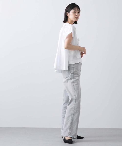 「Torrazzo Donna」 半袖ブラウス FREE ブラック レディース_画像4