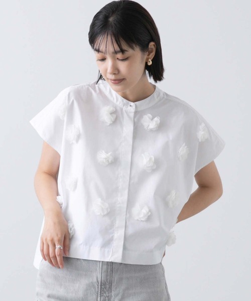 「Torrazzo Donna」 半袖ブラウス FREE ブラック レディース_画像7