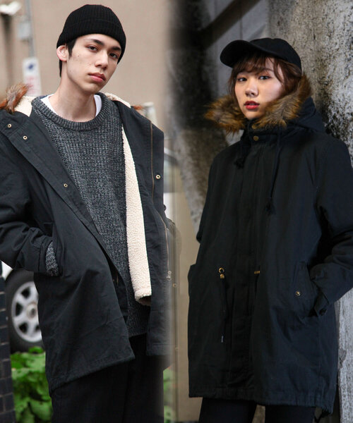 ZIP FIVE（ジップ ファイブ） モッズコート MEDIUM ブラック メンズ