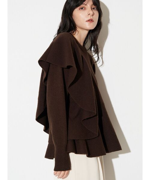 ELENDEEK（エレンディーク） ニット セーター ショルダーフリル