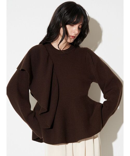 ELENDEEK（エレンディーク） ニット セーター ショルダーフリル