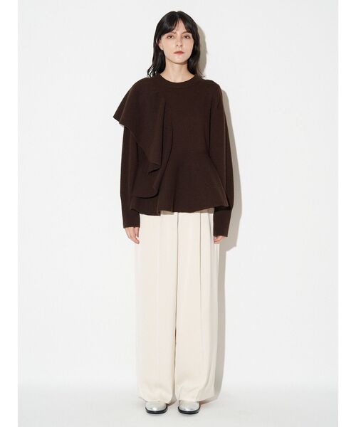 ELENDEEK（エレンディーク） ニット セーター ショルダーフリル