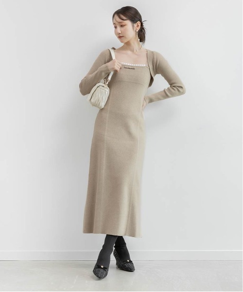 RANDA（ランダ） ワンピース ボレロセットリブニットワンピース