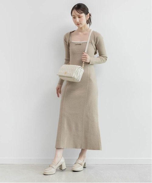 RANDA（ランダ） ワンピース ボレロセットリブニットワンピース