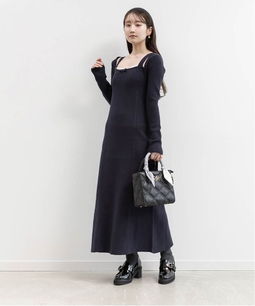 RANDAボレロセットリボンショルダーワンピース SALE】【Holiday Collection】ボレロセットリボンショルダーワンピース