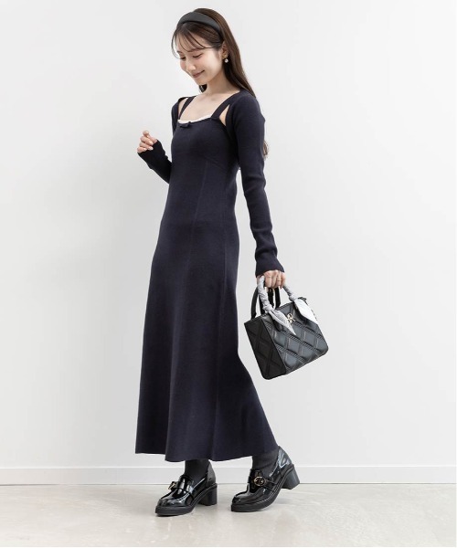RANDA（ランダ） ワンピース ボレロセットリブニットワンピース