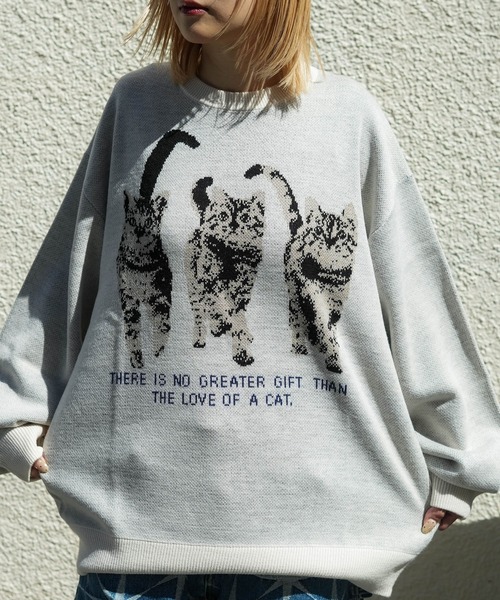 gram. セーター ニット 「__gram./スペースグラム」ジャガードアニマル gram. セーター ニット 「__gram./スペースグラム」ジャガードアニマル