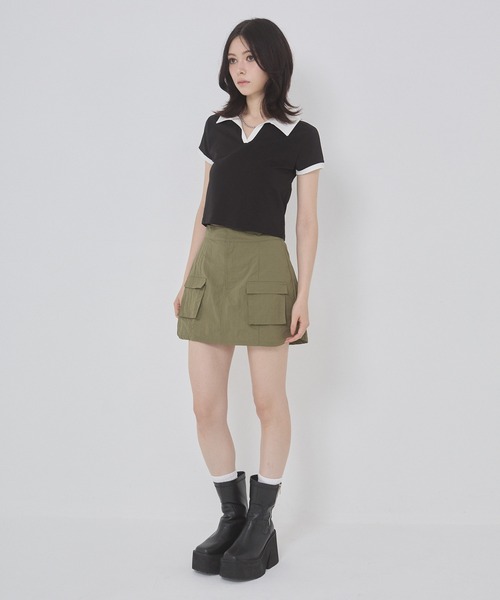 「ENVYM」 半袖カットソー FREE ブラック レディース_画像4