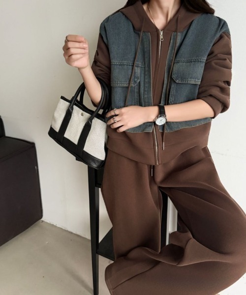 ABITOKYO（アビトーキョー） セットアップ デニムドッキングスウェット