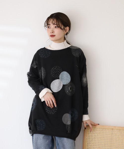 BARNDOOR（バーンドア） チュニック ニットソー タックチュニック 長袖