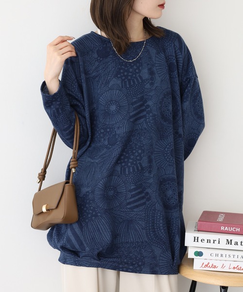 BARNDOOR（バーンドア） チュニック ニットソー タックチュニック 長袖