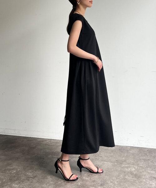 「Chez toi」 ノースリーブワンピース FREE ブラック レディース_画像9