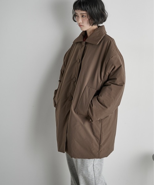 THE Yon ダウンコート ダウンジャケット ストールセットミドルパフ