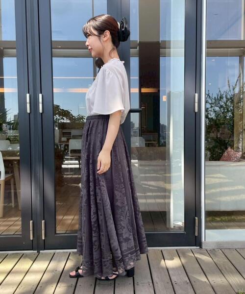 「couture brooch」 半袖ブラウス 38 ライトグレー レディース_画像9