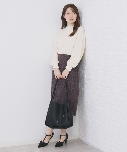 index（インデックス） ニット セーター ふんわりボトルネック