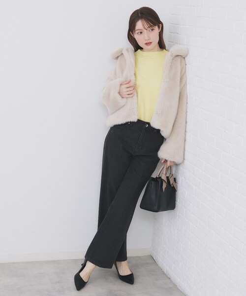 index（インデックス） ニット セーター ふんわりボトルネック