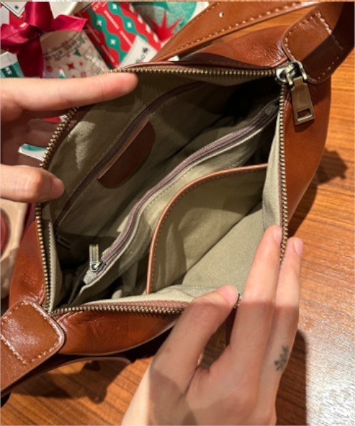 NY未使用タグ付き♡SHINOLA ショルダーバッグ デニムレザー ショルダーバッグ バッグ 「 NiiNa / ニーナ 」高品質牛革ソフトレザー