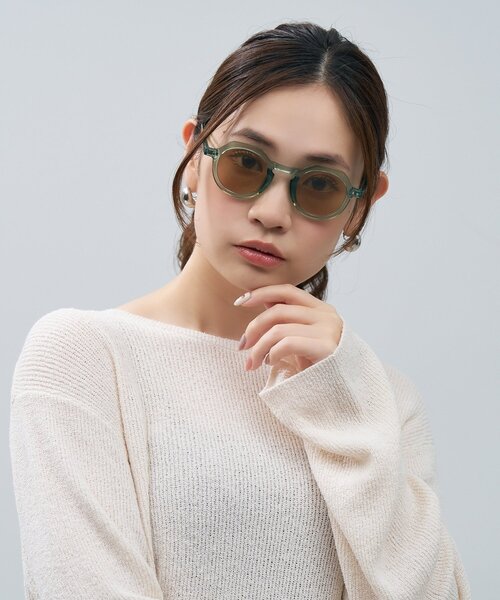 【未使用品】Zoff サングラス　グリーン　度なし　UVカット Zoff（ゾフ） サングラス SUNCUTGlasses/UV100%CUT ボストン型
