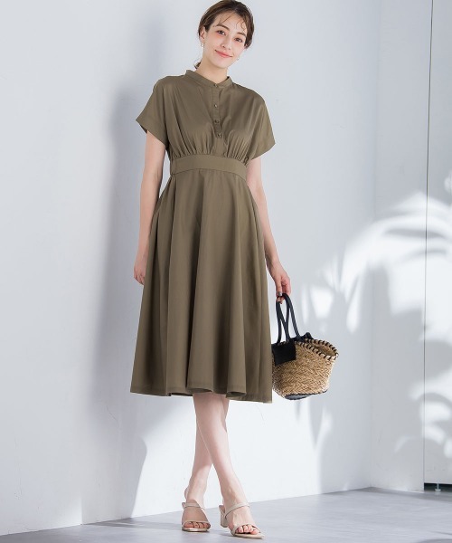 「ketty」 半袖ワンピース M カーキ レディース_画像9