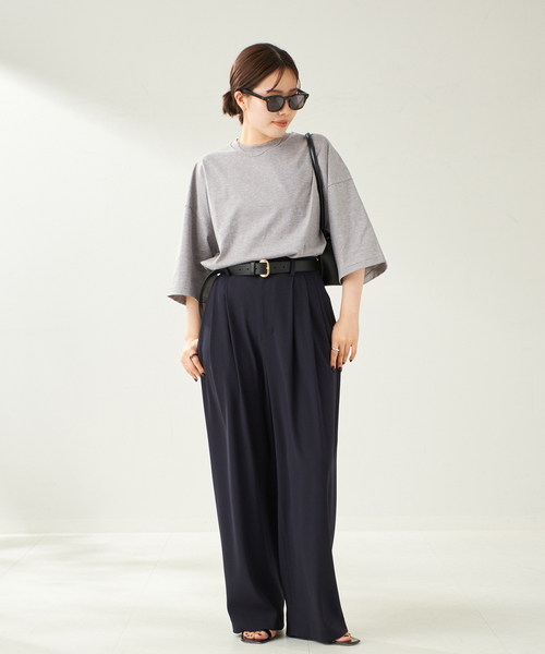 「Plage」 7分袖カットソー FREE チャコールグレー レディース_画像3