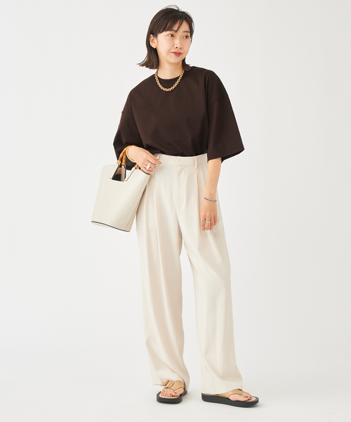 「Plage」 7分袖カットソー FREE チャコールグレー レディース_画像9