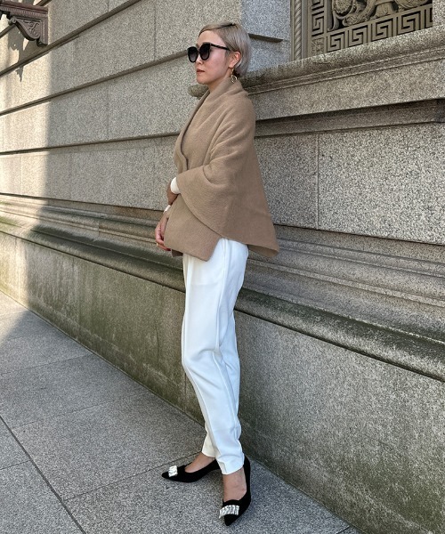 ジェンヌ　JENNE ベージュ ポンチョ・ケープコート JENNE】ケープコート