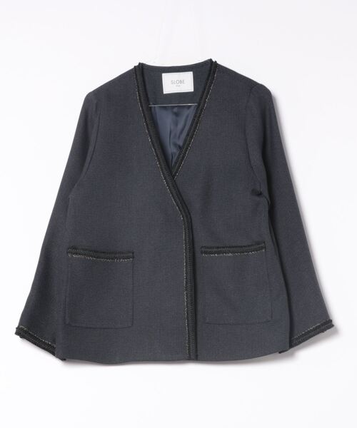 SLOBE IENA（スローブイエナ） ノーカラージャケット - ネイビー