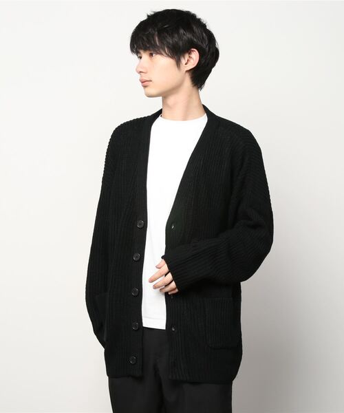 「WESTSEA」 「cathy’s closet」ニットカーディガン M グレイッシュベージュ メンズ_画像5