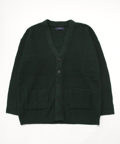 「WESTSEA」 「cathy’s closet」ニットカーディガン M グレイッシュベージュ メンズ_画像6