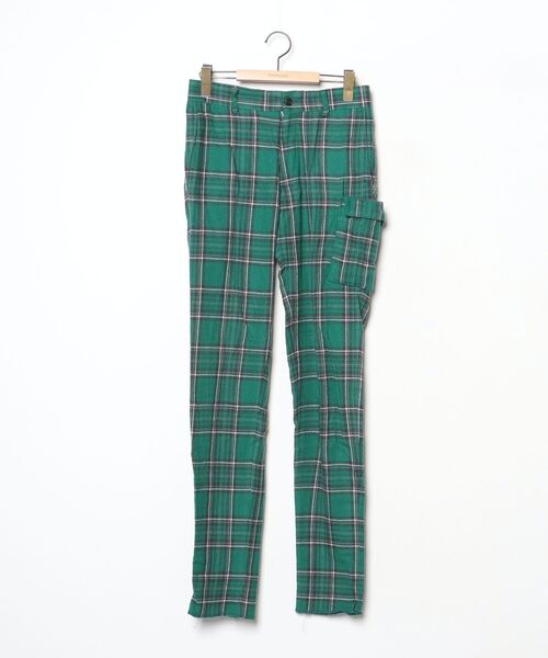 UNDAKOVRIT チェック柄パンツ M グリーン メンズ : ZOZOTOWN Yahoo!店